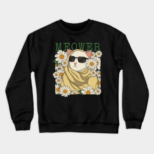 Meower Cool Flower Cat Crewneck Sweatshirt